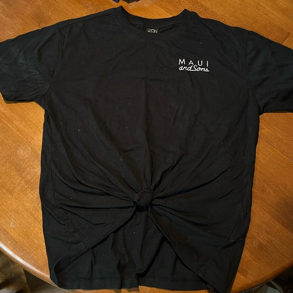 Maui and Sons crop tie surfer chick shirt - Picture 2 of 2